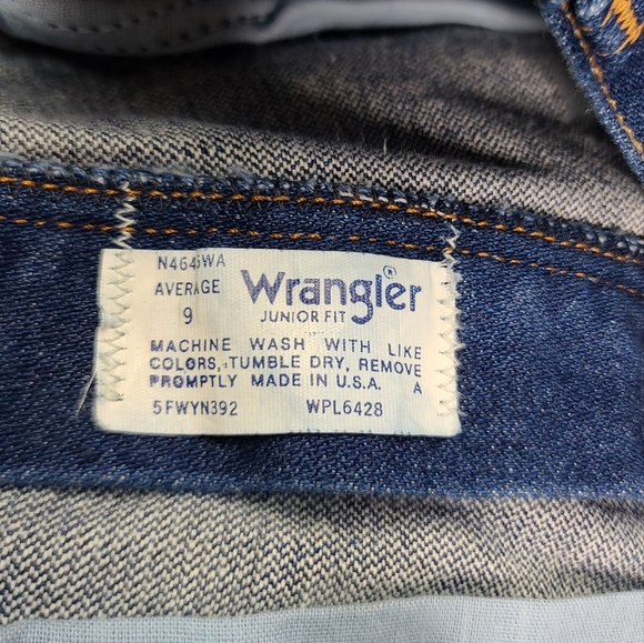 WRANGLER Vintage Retro 100% Cotton Made in the USA 9 Average High Rise Straight - Picture 8 of 12